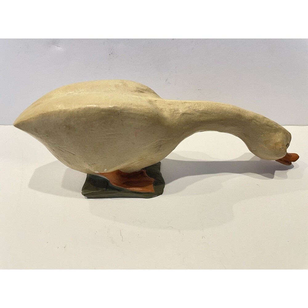 Vintage Ike and Sandy Spillman 1980s Wooden Painted Goose Duck figurine